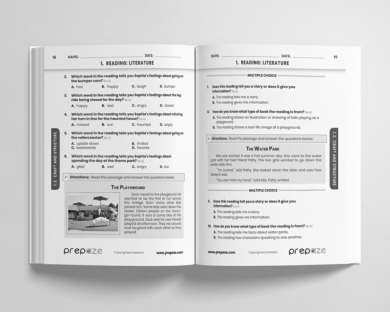 1st Grade ELA Workbook view 2