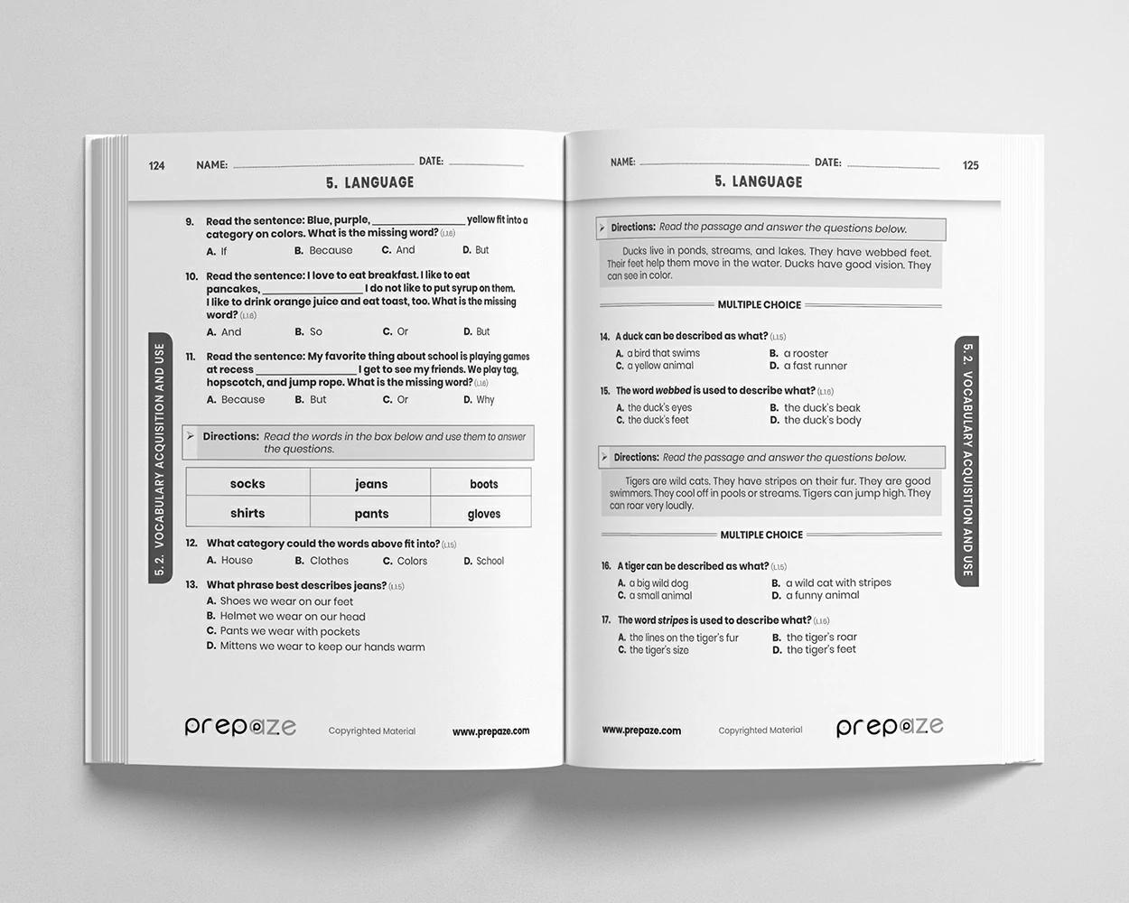 1st Grade ELA Workbook view 4