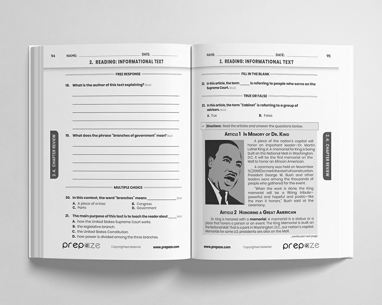 2nd Grade ELA Workbook view 4