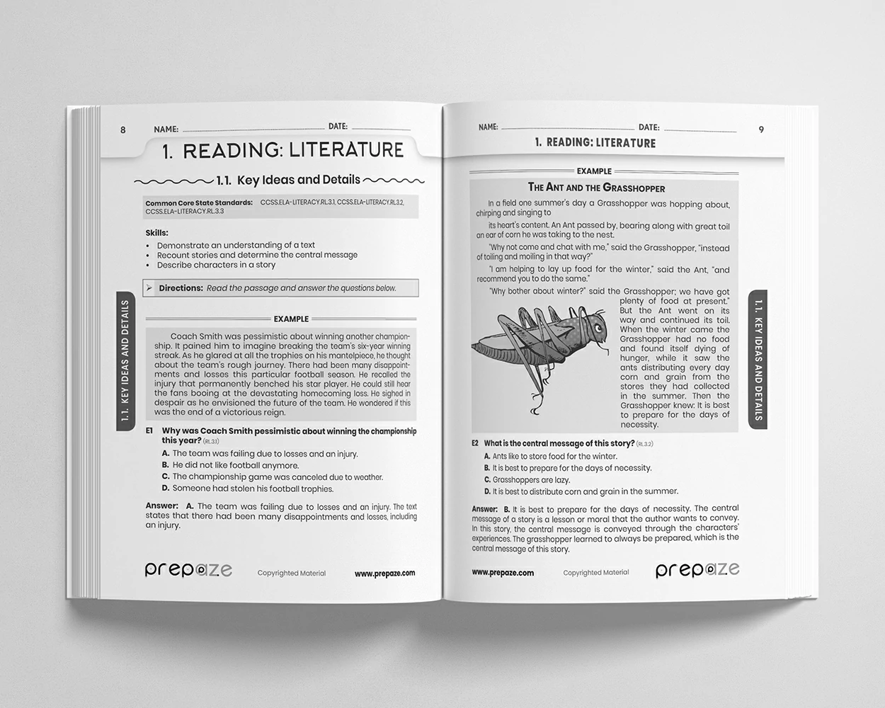 3rd Grade ELA Workbook view 2