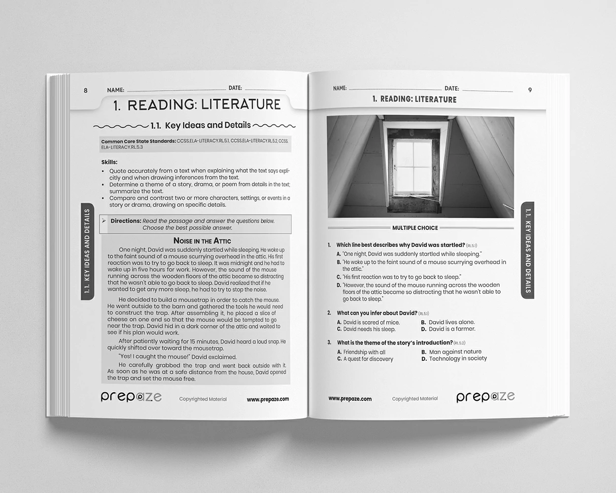 5th Grade ELA Workbook view 2