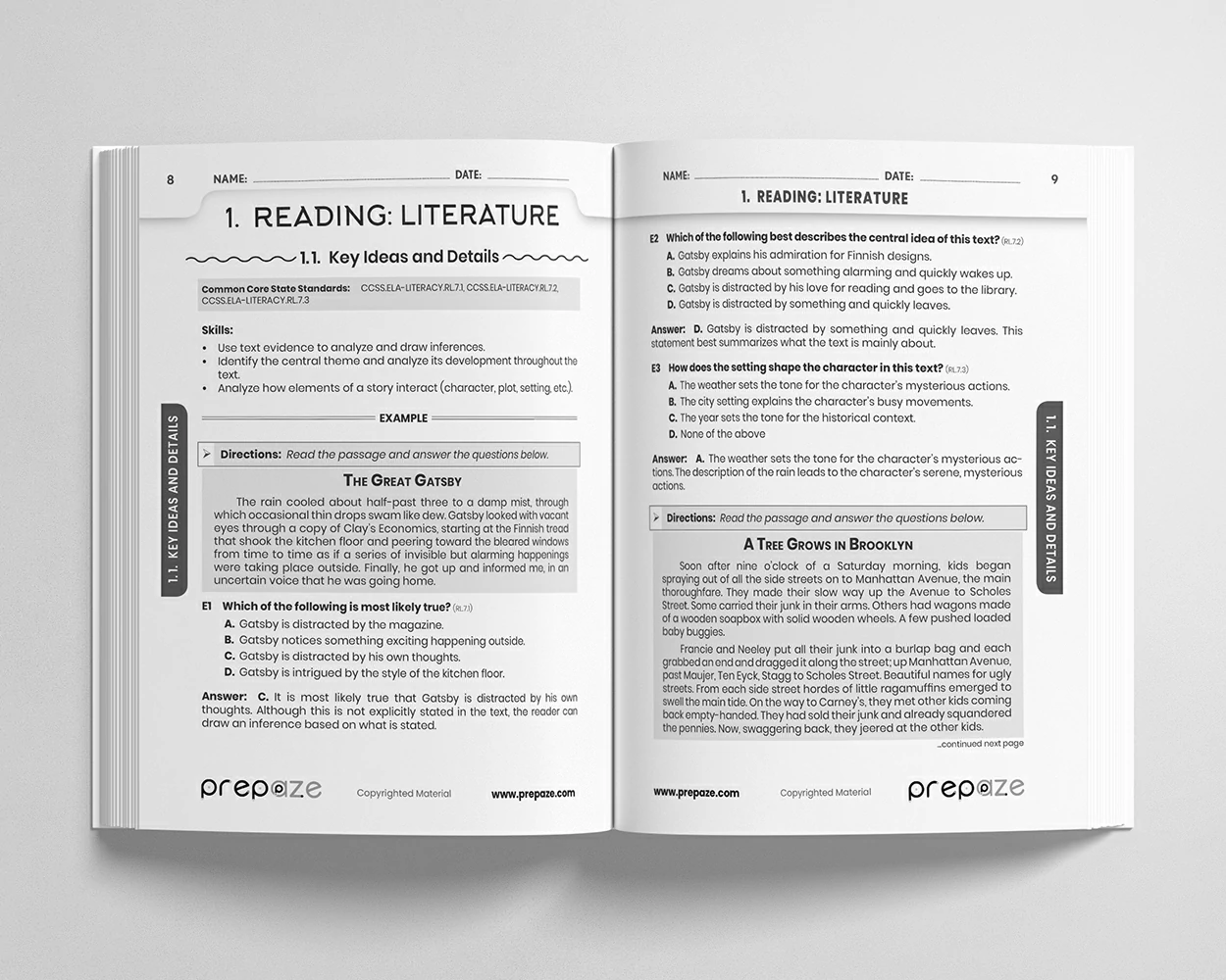 7th Grade ELA Workbook view 2