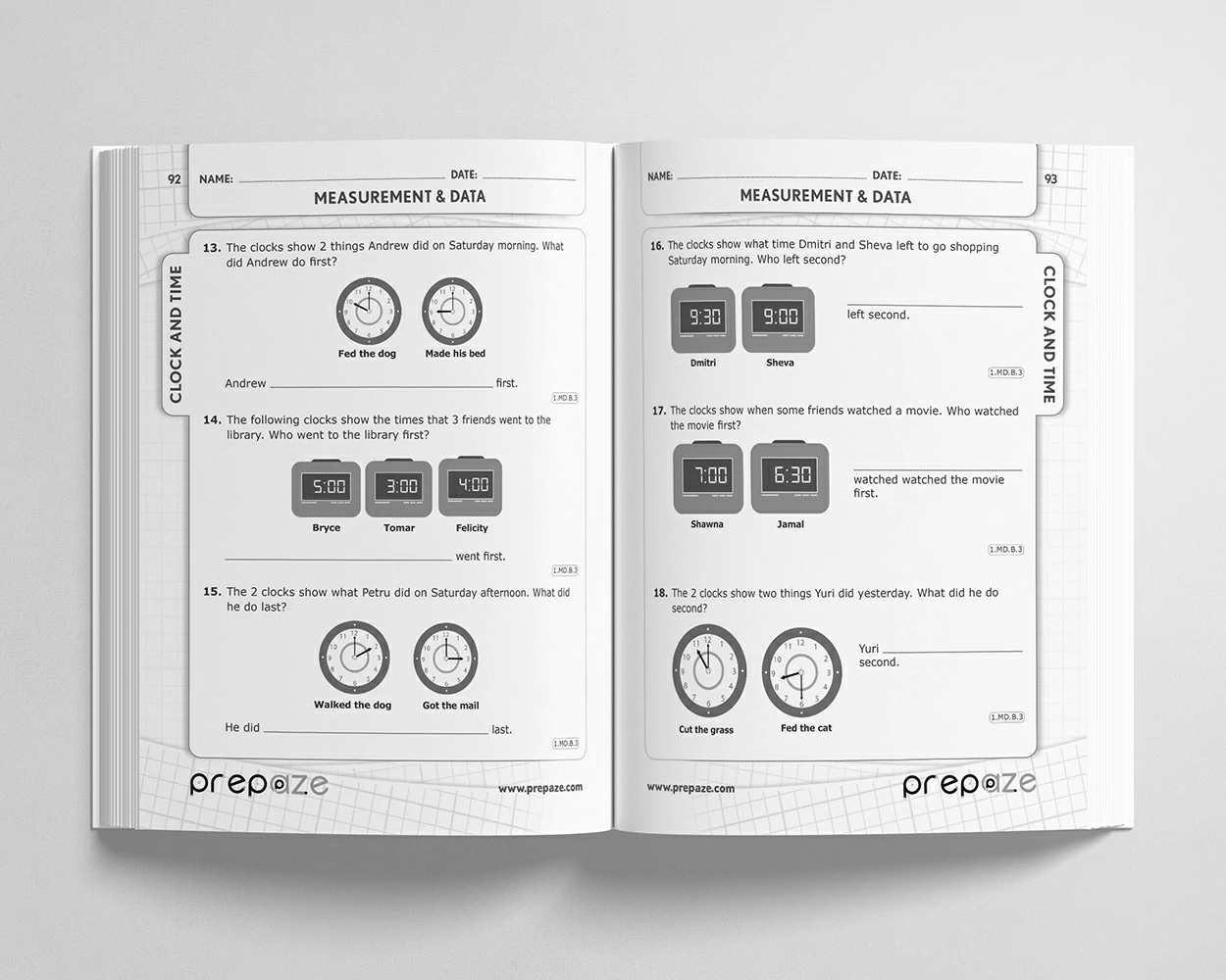 1st Grade Math Workbook view 3