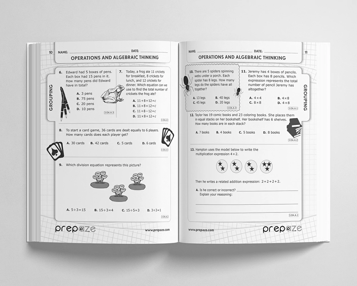 3rd Grade Math Workbook view 2