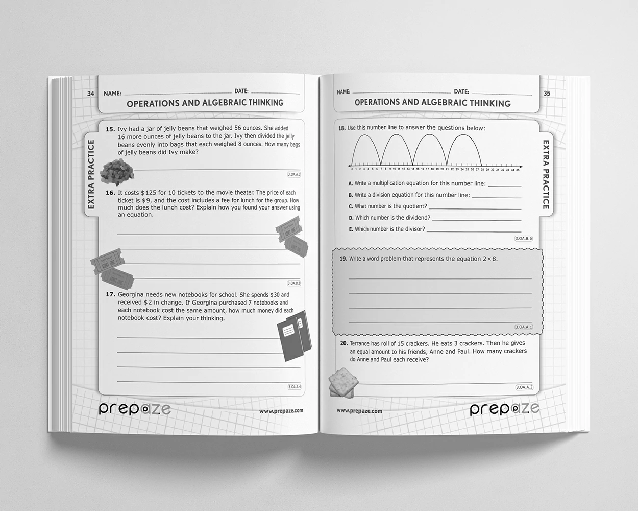3rd Grade Math Workbook view 3