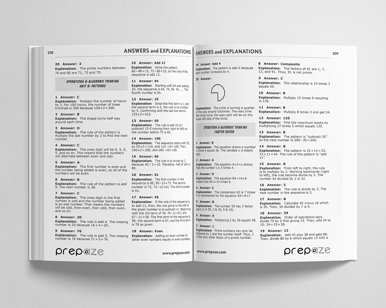 4th Grade Math Workbook view 5