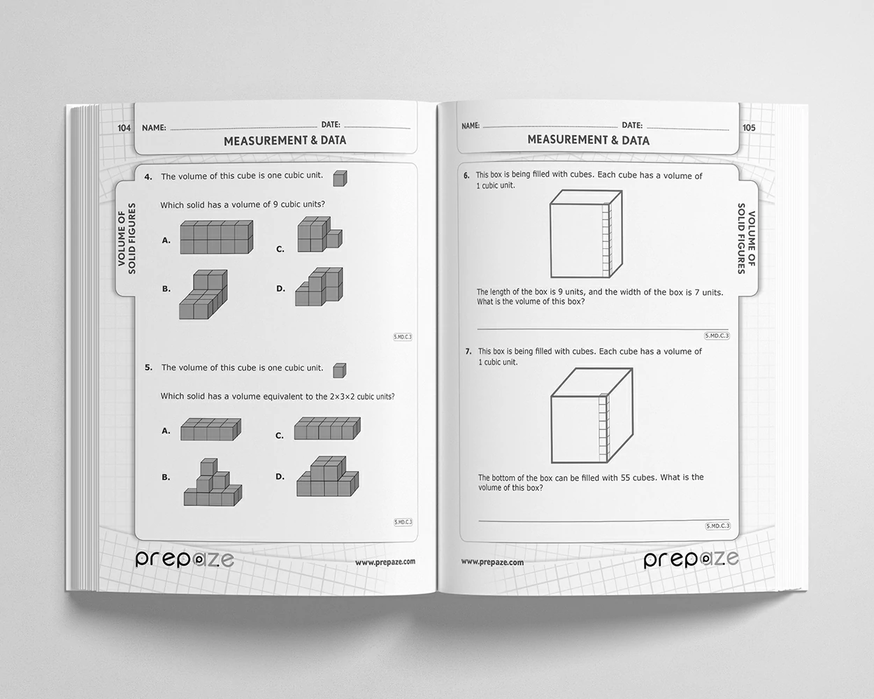 5th Grade Math Workbook view 3