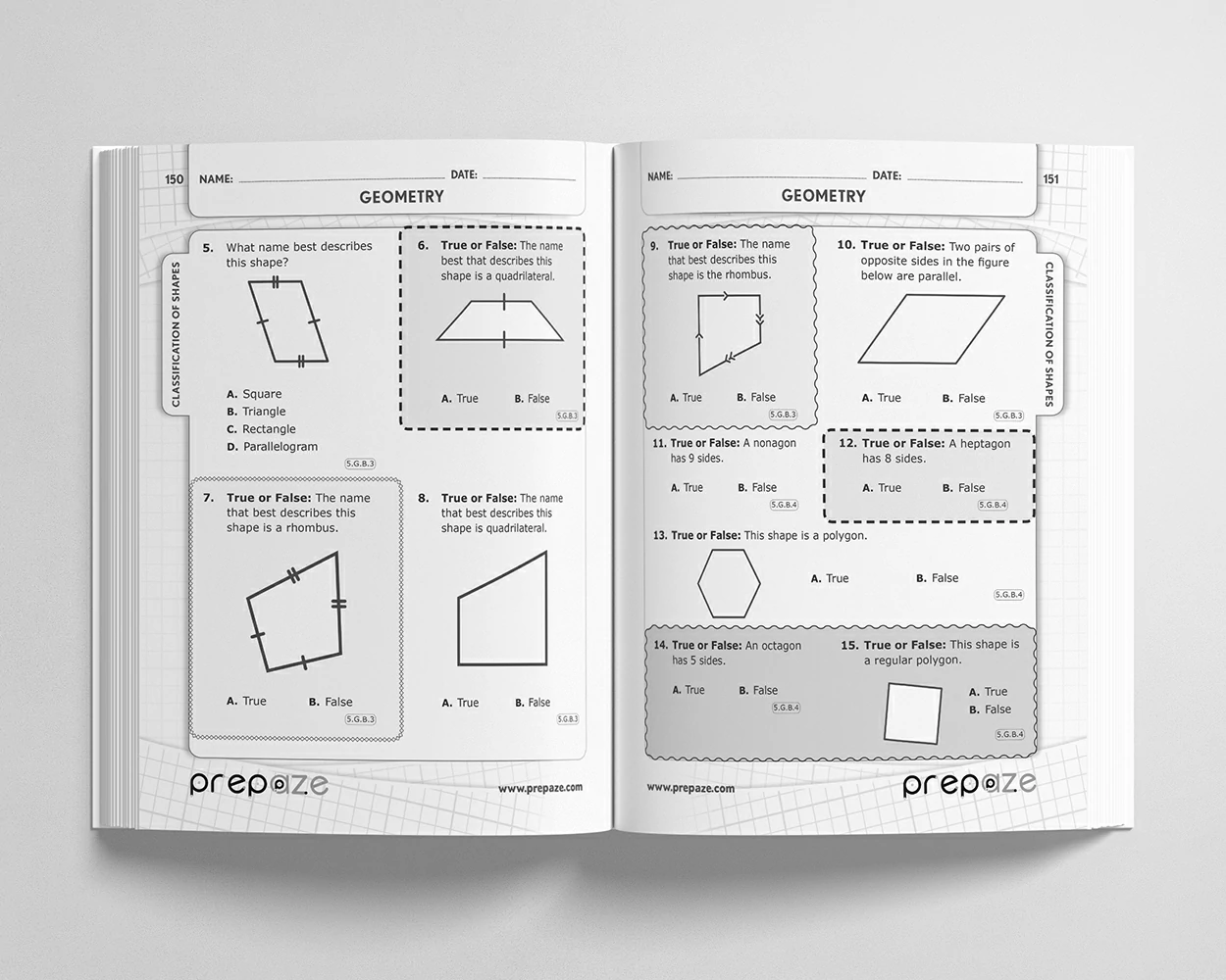 5th Grade Math Workbook view 4