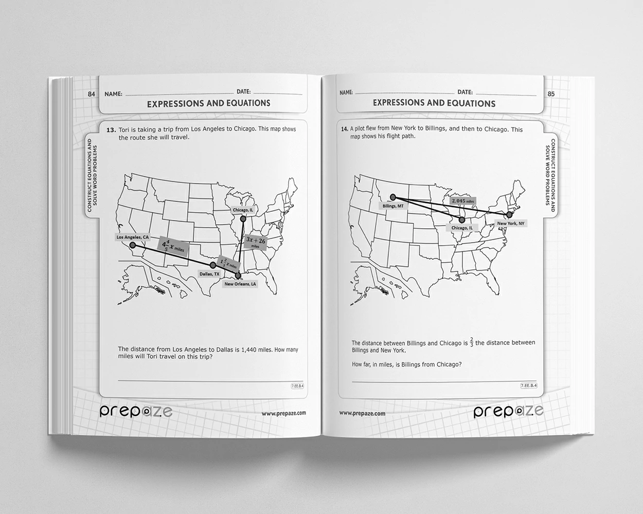 7th Grade Math Workbook view 4