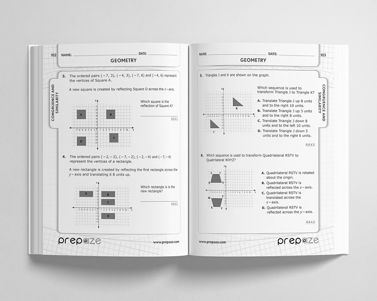 8th Grade Math Workbook view 4